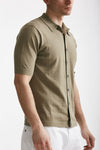 polo camicia in cotone tortora men Hosio - 3