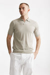 polo in cotone grigio perla men Hosio - 1