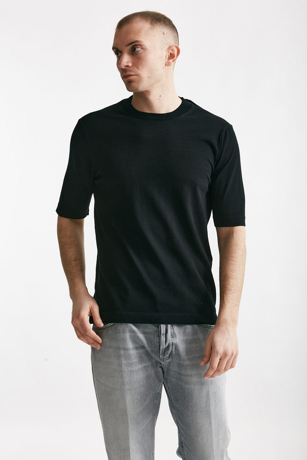 t shirt in cotone nero men Hosio