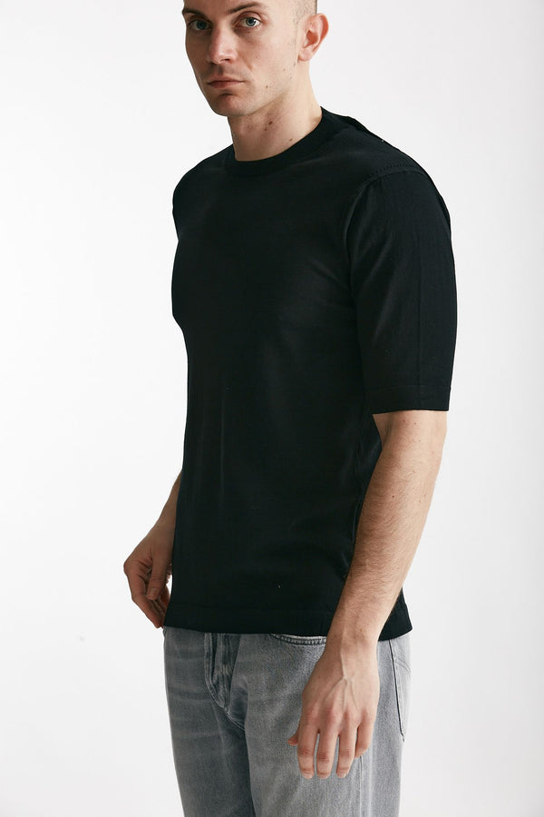 t shirt in cotone nero men Hosio