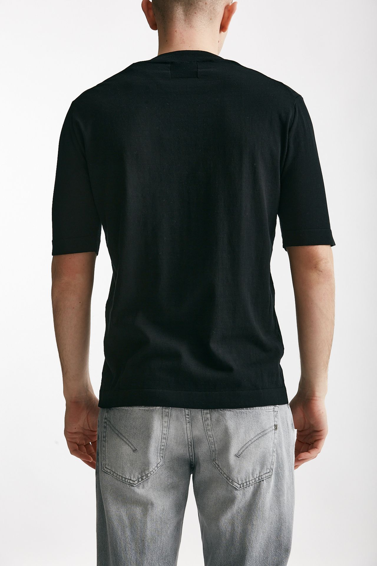 t shirt in cotone nero men Hosio - 3