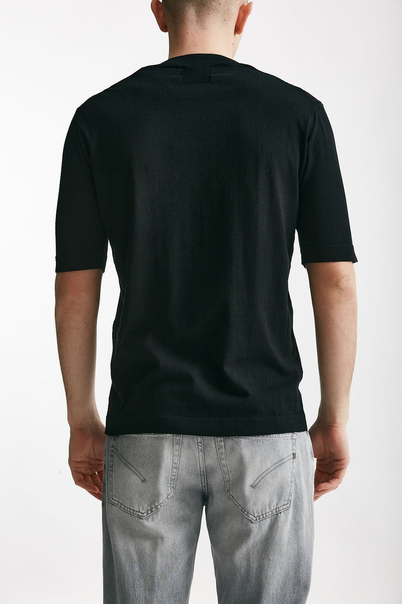 t shirt in cotone nero men Hosio - 3