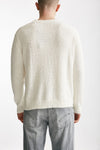 maglia in cotone lavorato boucle bianco men Hosio - 3