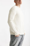 maglia in cotone lavorato boucle bianco men Hosio - 4