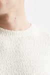maglia in cotone lavorato boucle bianco men Hosio - 5