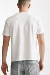 t shirt in cotone lavorazione spugna bianco men Hosio - 3