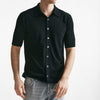 polo camicia in maglia cotone nero men Hosio - 6