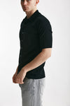 polo camicia in maglia cotone nero men Hosio - 2