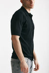 polo camicia in maglia cotone nero men Hosio - 4