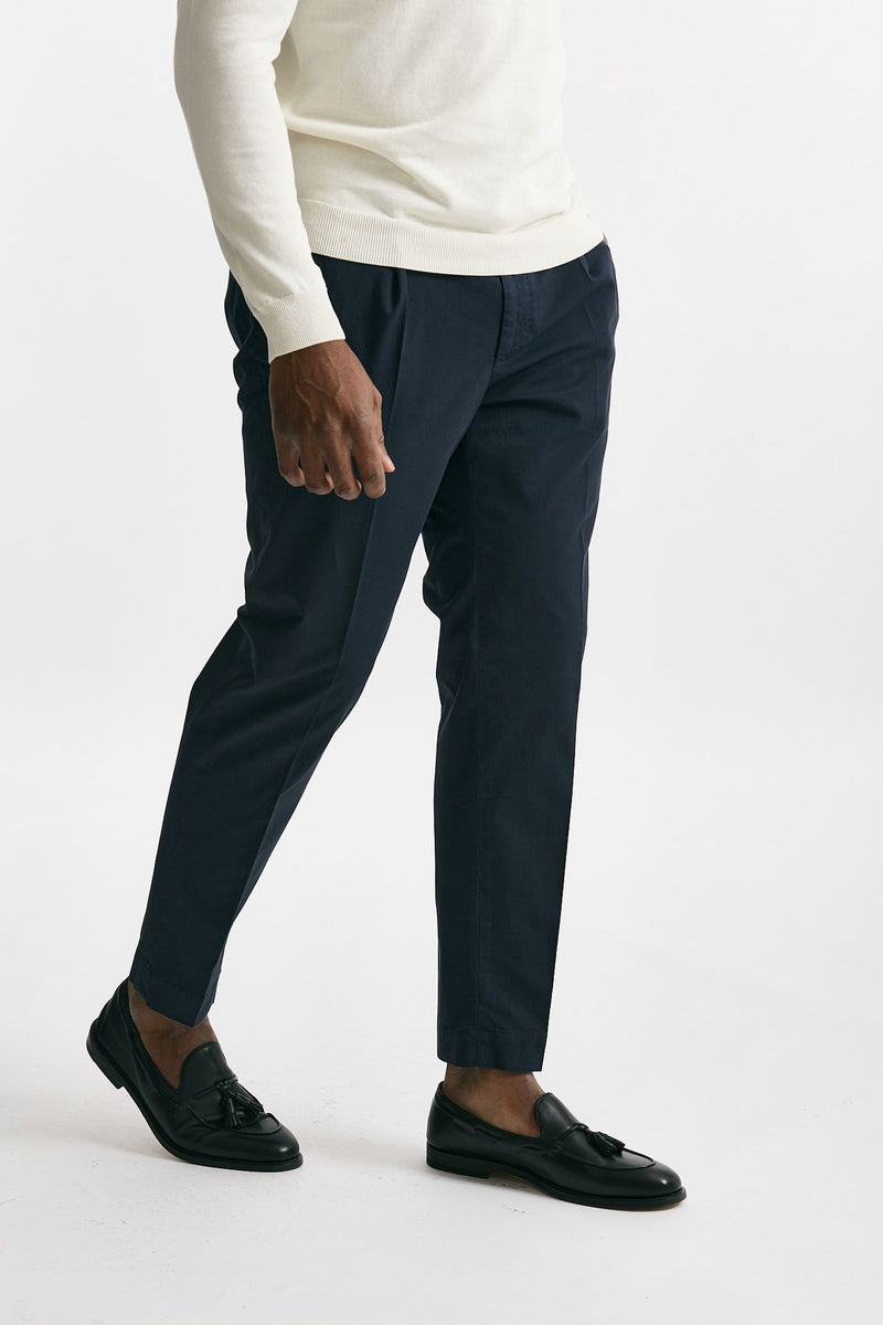 pantalone cotone stretch blu men Incotex - 4