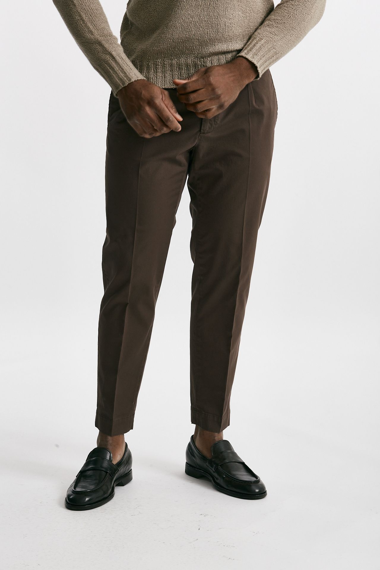 pantalone cotone stretch nocciola men Incotex - 1