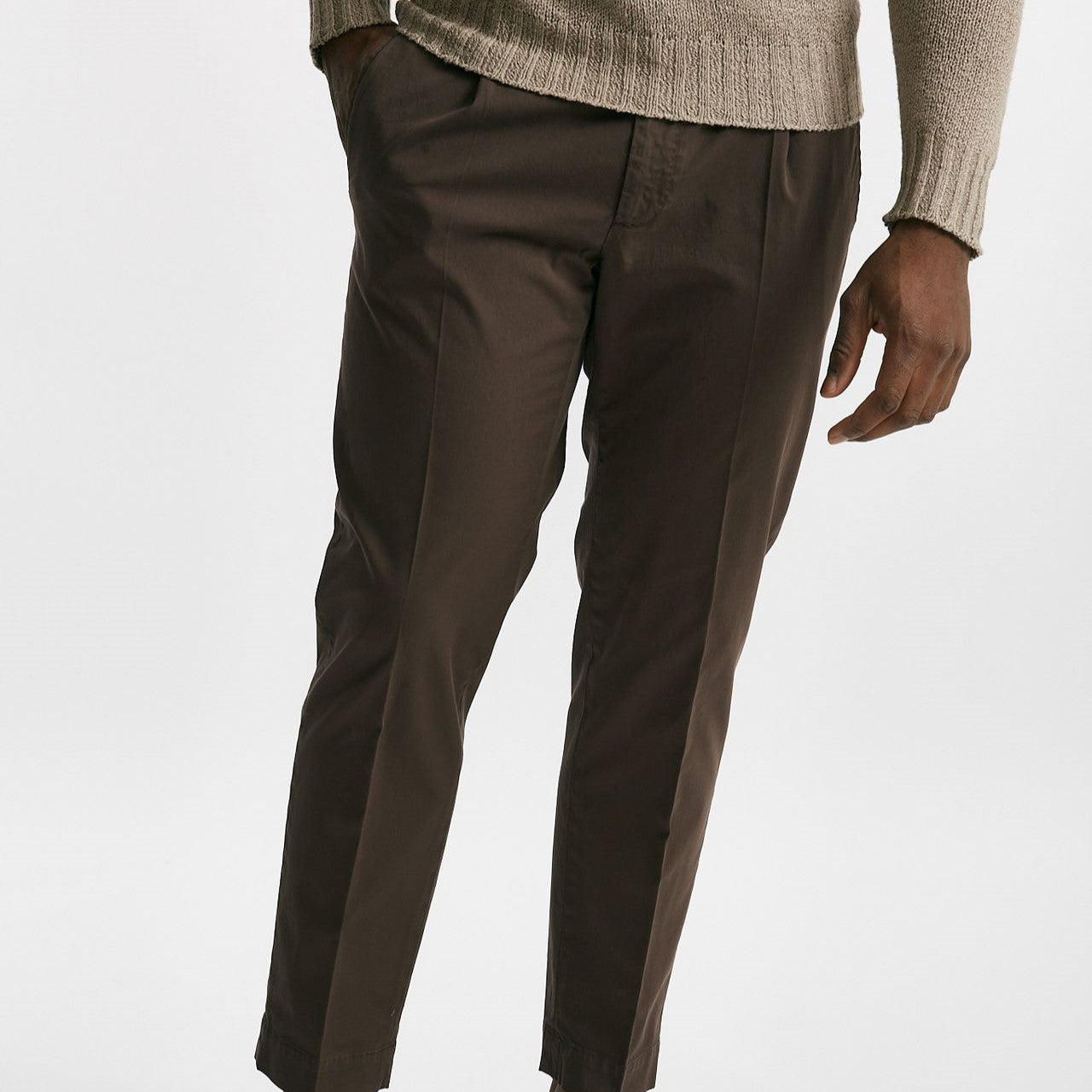 pantalone cotone stretch nocciola men Incotex - 9