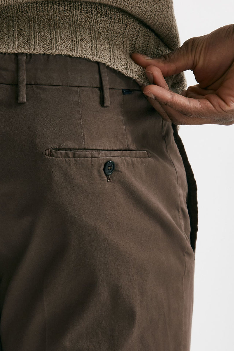 pantalone cotone stretch nocciola men Incotex - 8