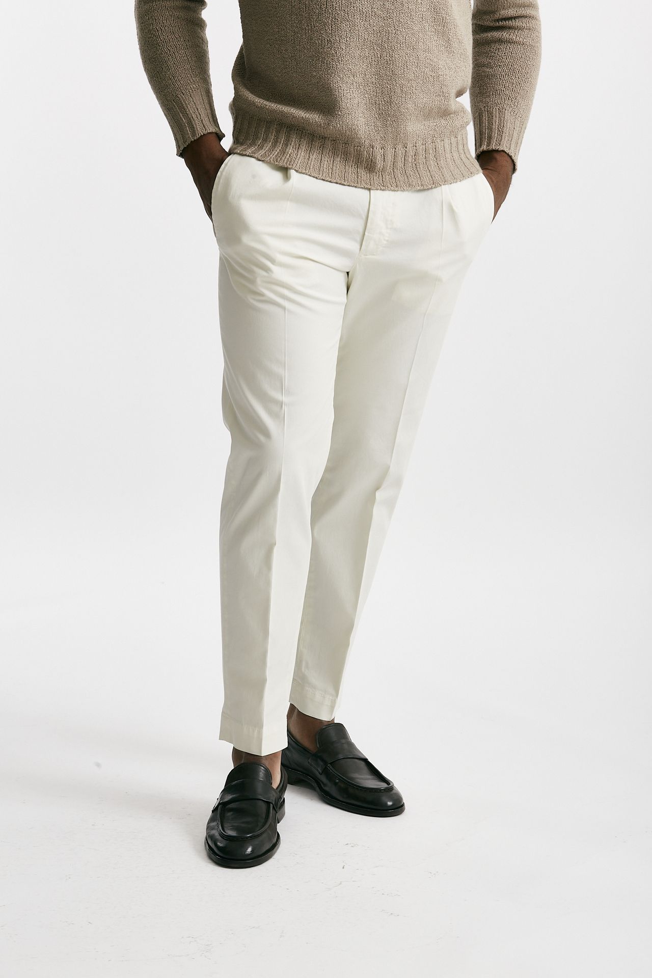 pantalone cotone stretch bianco men Incotex - 1