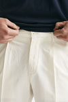 pantalone bianco cotone e lino men Incotex - 5