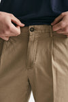 pantalone beige cotone e lino men Incotex - 5