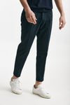 pantalone blu cotone e lino men Incotex - 4