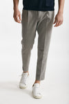 pantalone grigio cotone e lino men Incotex - 1