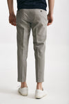 pantalone grigio cotone e lino men Incotex - 3