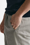 pantalone grigio cotone e lino men Incotex - 5