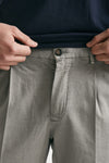 pantalone grigio cotone e lino men Incotex - 6