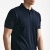 polo in seta e cotone blu men Kangra - 6