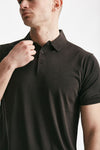 polo in seta e cotone marrone men Kangra - 5