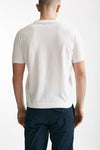 t shirt in maglia cotone e lino bianco men Kangra - 3