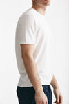 t shirt in maglia cotone e lino bianco men Kangra - 4