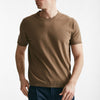 t shirt in cotone e lino cammello men Kangra - 5