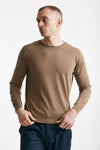 maglia in cotone e seta cammello men Kangra - 1
