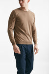 maglia in cotone e seta cammello men Kangra - 4