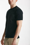 t shirt in maglia cotone nero men Kangra - 2
