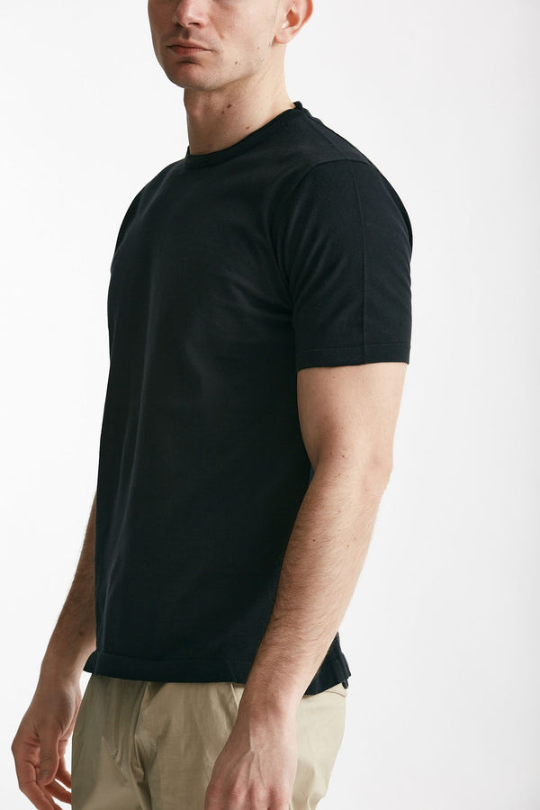 t shirt in maglia cotone nero men Kangra
