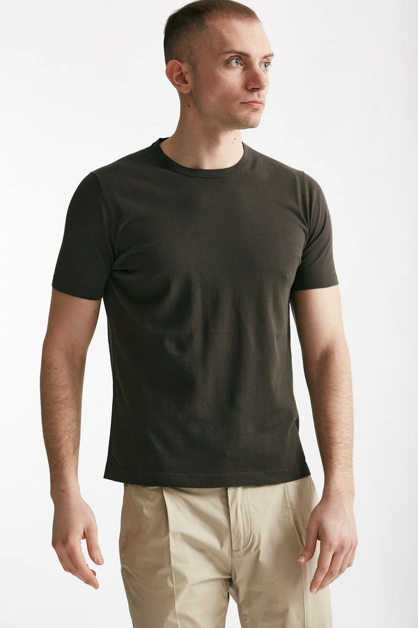 t shirt in cotone marrone men Kangra