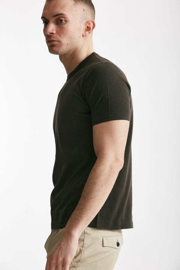 t shirt in cotone marrone men Kangra