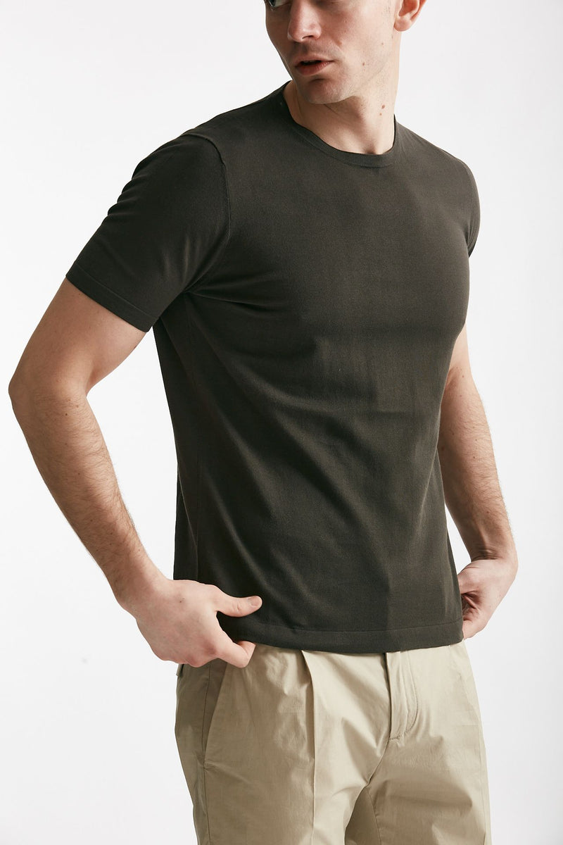 t shirt in cotone marrone men Kangra - 4