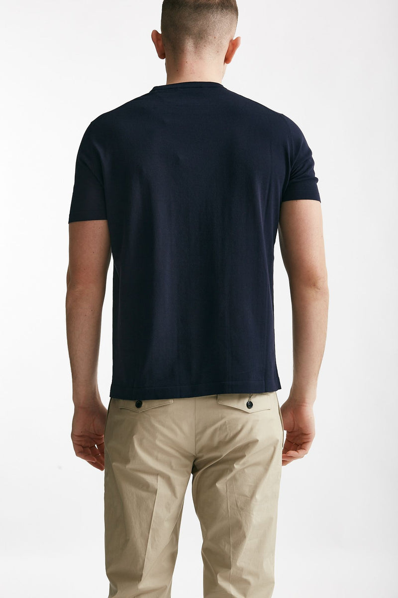t shirt in maglia cotone blu men Kangra - 3