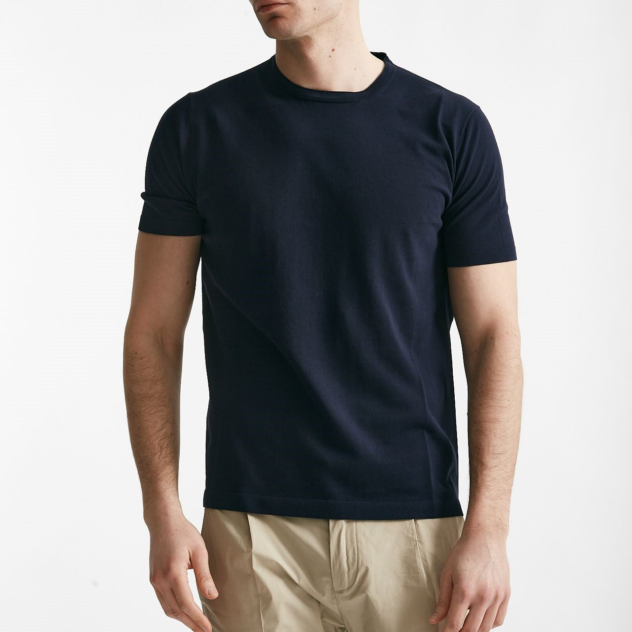 t shirt in maglia cotone blu men Kangra - 5