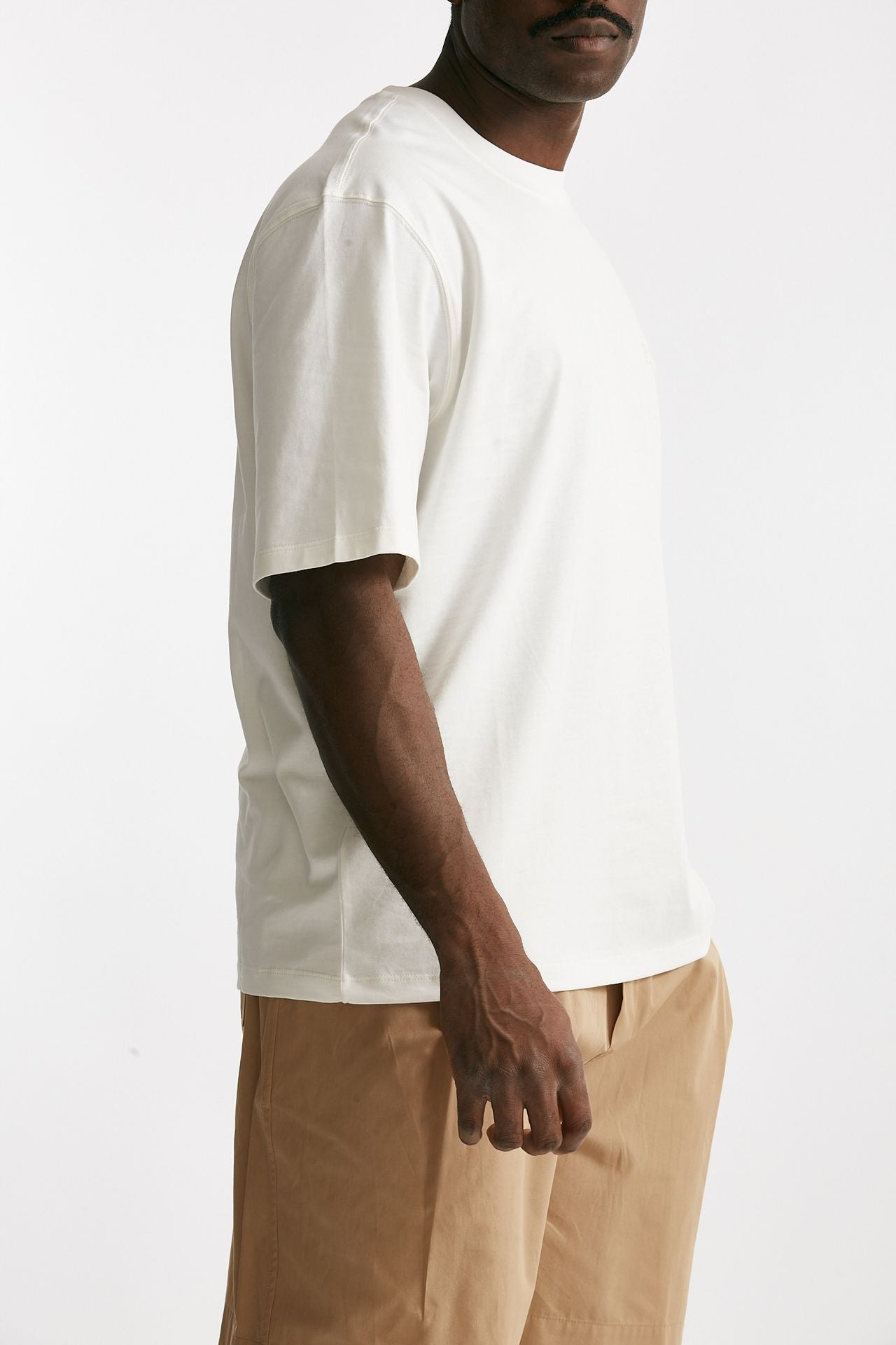 t-shirt in cotone bianco men Laneus - 5