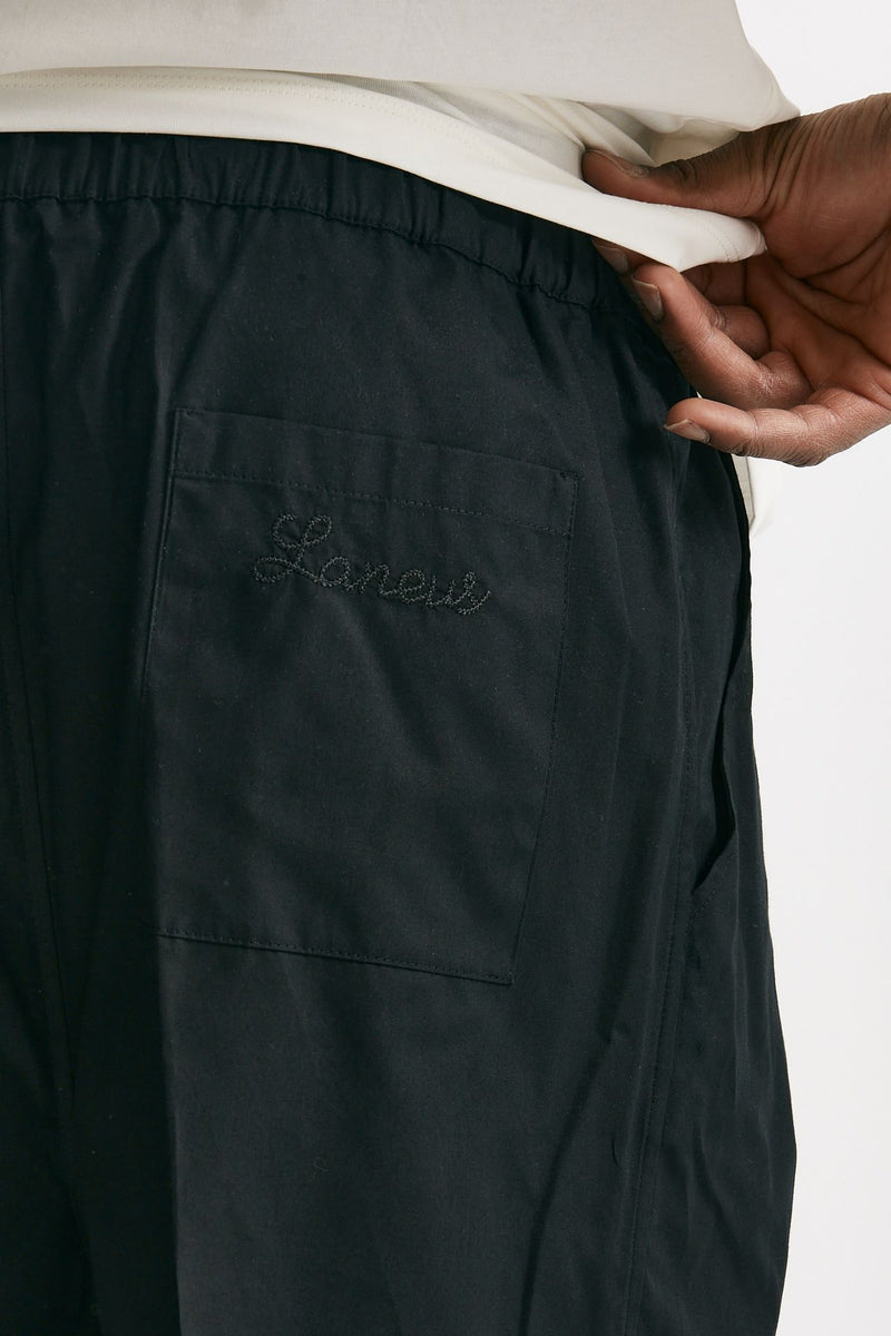 bermuda gamba ampia in cotone nero men Laneus - 7
