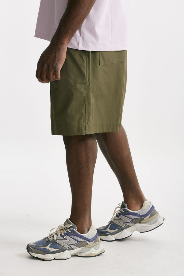 bermuda gamba ampia in cotone verde men Laneus