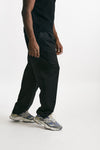 pantalone gamba ampia in lana stretch nero men Laneus - 4