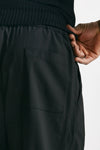 pantalone gamba ampia in lana stretch nero men Laneus - 7