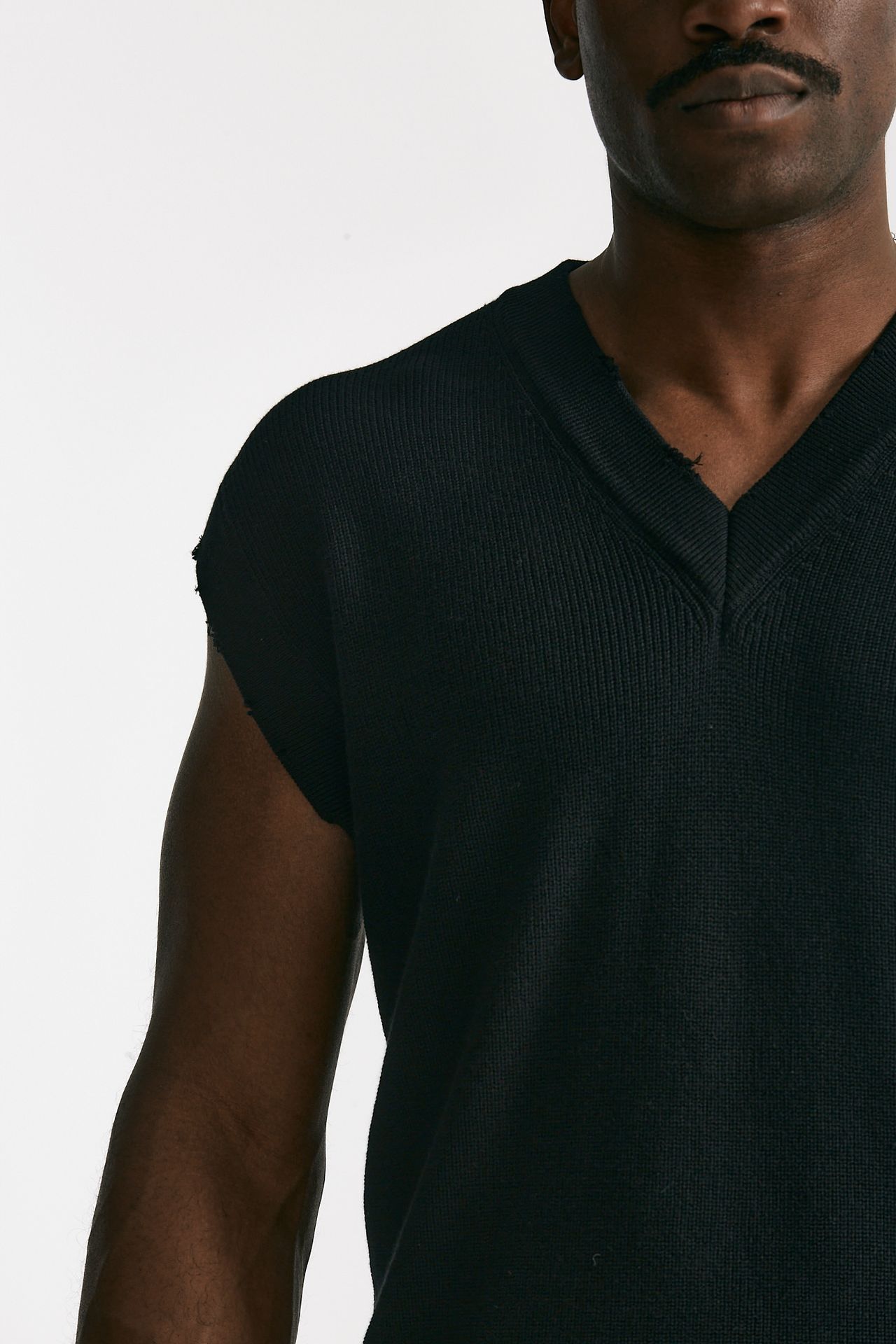 gilet in maglia cotone nero men Laneus - 6