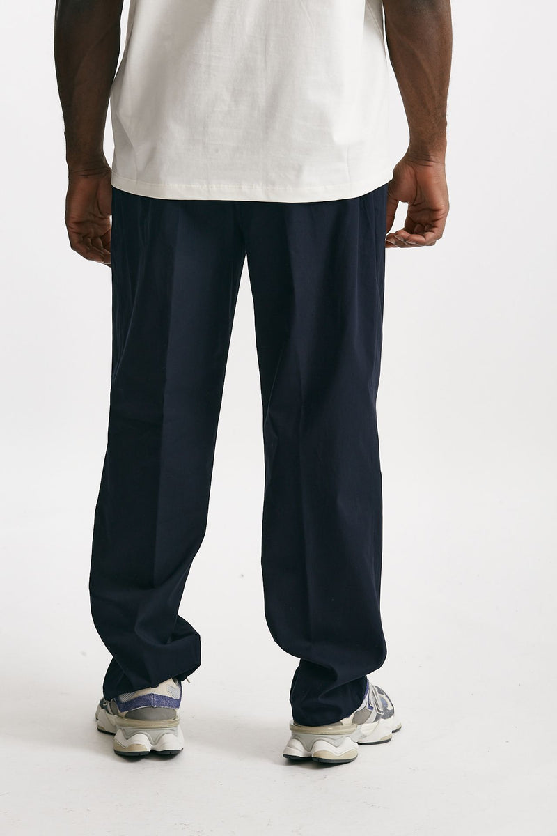 pantalone gamba ampia in cotone blu men Laneus - 3