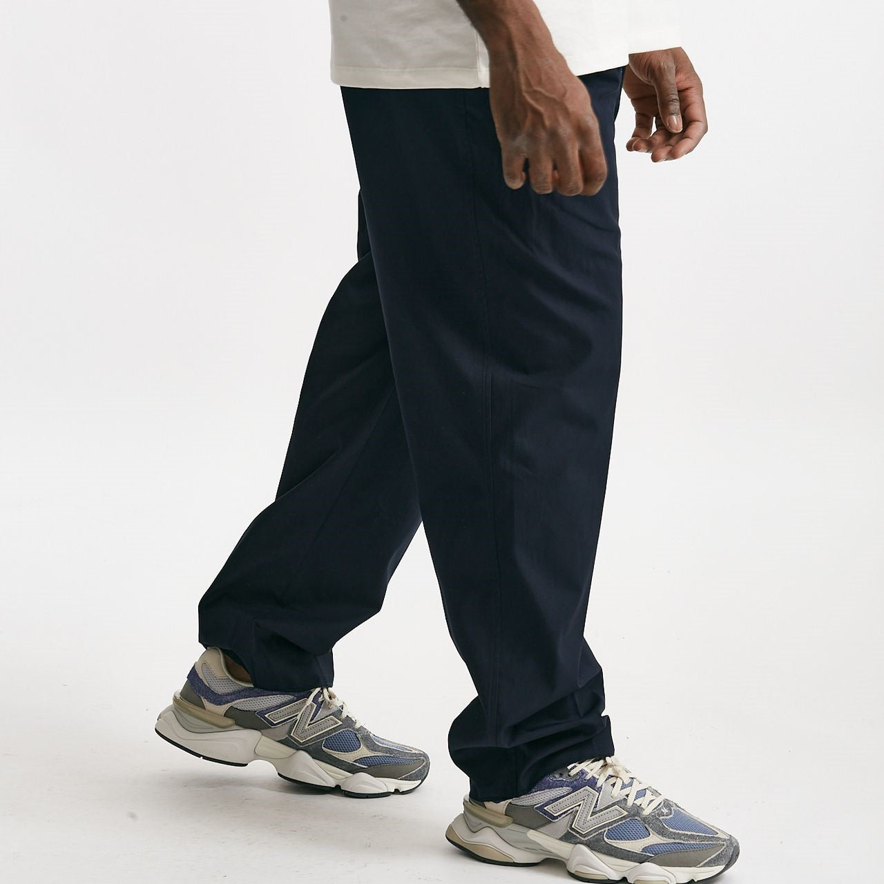 pantalone gamba ampia in cotone blu men Laneus - 8