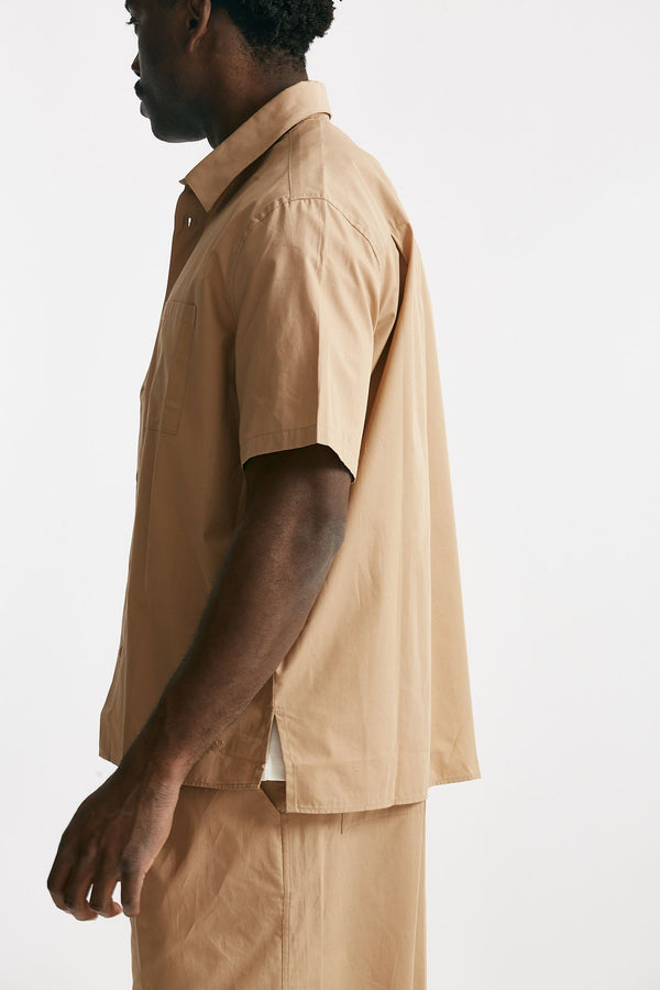 camicia in cotone beige men Laneus