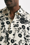 camicia in viscosa fantasia bianco e nero men Laneus - 6