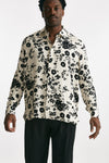 camicia in viscosa fantasia bianco e nero men Laneus - 5